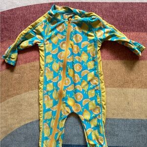 SwimZip 6-12 month Long-Sleeve UPF 50+ Lemons Swimsuit